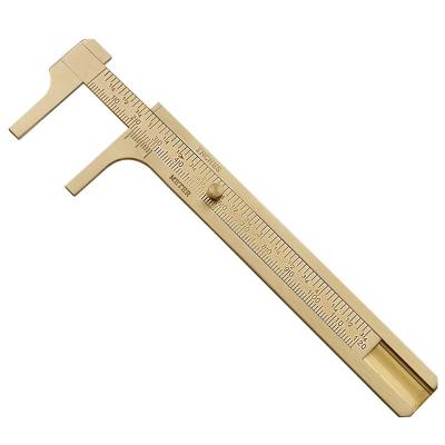 China The Minimalist Business Gift Souvenir Handcraft EDC Industrial 8cm Mini Rule Vernier Caliper Brass for sale