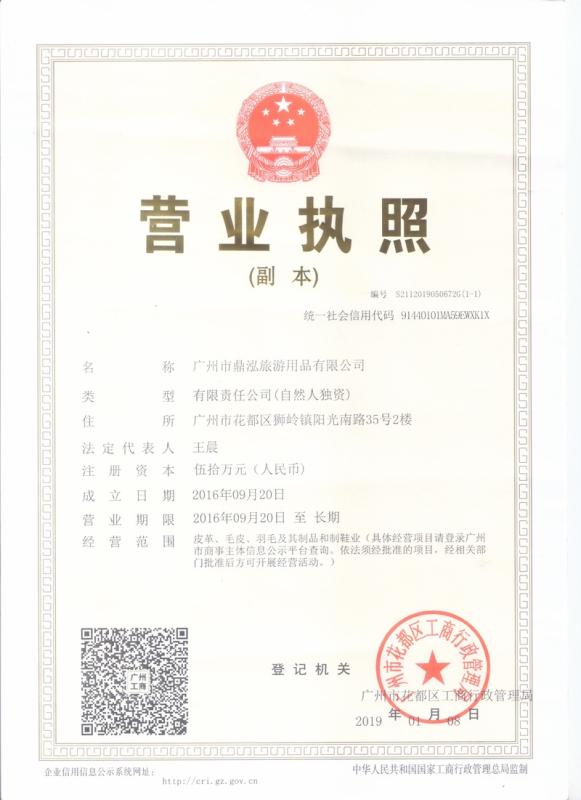 Verified China supplier - Guangzhou Dinghong Tourism Supplies Co., Ltd.