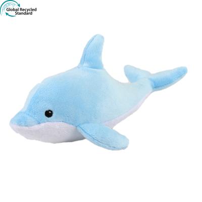 China Pretty Gift GRS Certified Eco Friendly 100% Recycled Plush Stuffed Dolphin Toy Sea Animal for sale