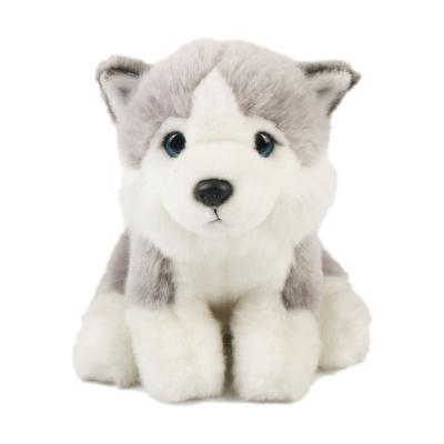 China Plush Stuffed Animal Simulation Wild Animal Wolf Stuffed Wolf for sale