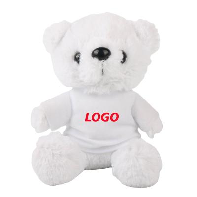 China Pretty Gift Custom Plush Stuffed White T Shirt Teddy Bear Teddy Bear Doll for sale