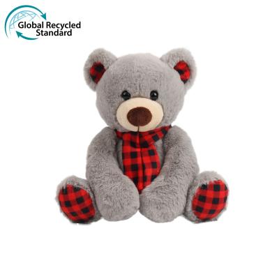 China 100% Recycled Christmas Stuffed Teddy Bear Plush Toy, Soft Toy, Eco Plush Toy for sale