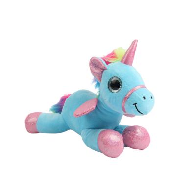 China Plush Stuffed Unicorn Plush Toy (Lake Blue) For Girls Gift Super Soft Toys for sale