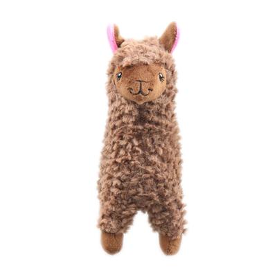 China Plush BSCI Factory ODM Brown Cute Standing Plush Alpaca Toy for sale