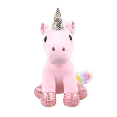 China High Quality Rainbow Cute Unicorn Plush Sitting Stuffed Unicorn Plush Toy for sale