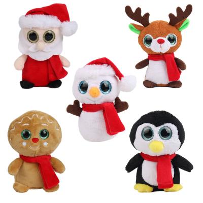 China Gift 2021 New Design Christmas Festival Soft Stuffed Big Eyes Plush Toy for sale