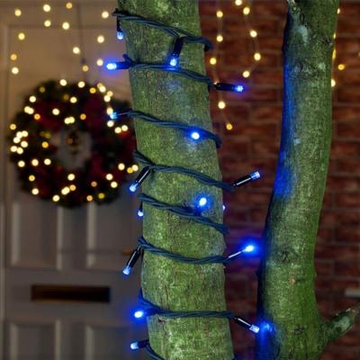 China Smart Holiday Dropshipping Decoration Outdoor Christmas Tree Garland 10m 200 Led Remote Control RGB Customs Lead Smart String Lights Decoration for sale