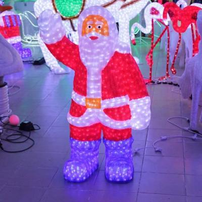 China Christmas letters light desgin 2.1M Santa Claus Christmas Holiday Garden Decorations LED pattern lighting for street decoration for sale