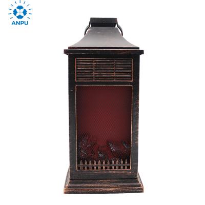 China Modern Retro LED Fireplace Light Ornaments Ornaments Simulation Flame LED Window Opens Flame Lamp for sale