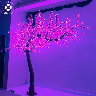 China Commercial Artificial Cherry Blossom Tree Light Led Tree LED Cherry Tree Lager Outdoor Use 2.2*2m Greeter Light for sale