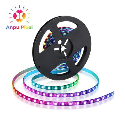 China LANDSCAPE ANPU Pixel Led Pixel Strip 12v LED Strip WS2811 LED Strip Addressable IP65 Waterproof 150LEDs 10Pixels/m DC5V Flexible Black PCB for sale