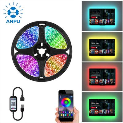 China LANDSCAPE ANPU TV Backlight 8.2ft TV Light Strip 32-58 Inch TV/Monitor Backlight SMD 5050 USB LED Strip Light With Remote RGB 4096 DIY for sale