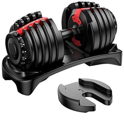 China Cheap High Quality Durable 24kg Fitness Weight 52.5lbs Set Weightlifting Training Adjustable Dumbbell For Family Exercise for sale