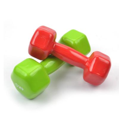 China Wholesale Cheap Weightlifting Gym Dumbbell Dip Manufacturing Direct Hex Dumbbell Plastic Anti-skid Dumbbell for sale