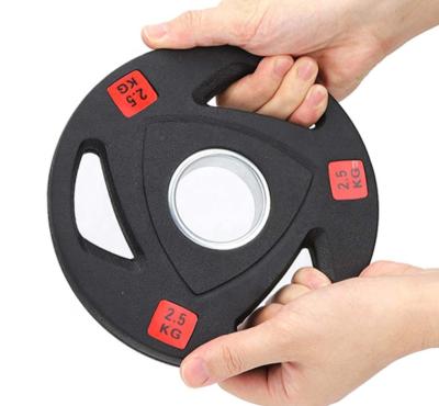 China Custom Weightlifting Training Wholesale Gym Workout Power Training Weight Plate Black Rubber Coated Bumper Set for sale