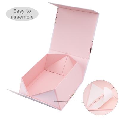 China Drop Shipping Recyclable Gold Foil Floral Design Gift Box Wedding Christmas Halloween Pudelko Na Prezent Gift Box 8*8*4inch for sale