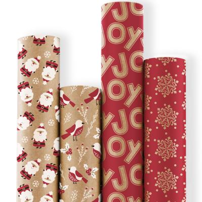 China OEM Wrapping Paper Moisture Proof Colorful Embrulho Filme Wrap Gift Wrapping Paper Covers 30 Inches 10 Feet for sale