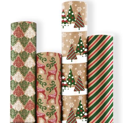 China Wholesale Multicolor Patterned Custom Wrapping Paper Moisture Proof Printing Wrapping Papel Happy Birthday Embalagem 30 Inch 10 Feet for sale