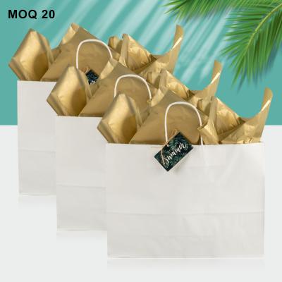 China Low MOQ Recycled Materials Packaging Kraft Paper Bags Custom Paper Bag En Sack Paper for sale