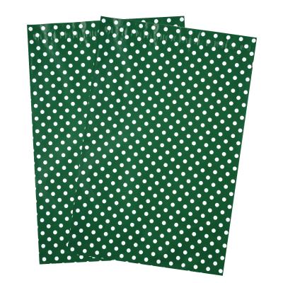 China Christmas Style In Store Ads Shipping Wholesale Recycled Mailing Bag Green Custom Bags Dots Envelope Ads Koperta Ekspresowa Messenger Bag for sale