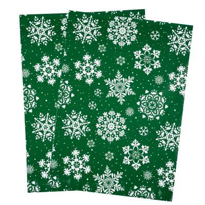 China Christmas In Store Snowflake Green Envelope Advertisements Express Mailing Umschlag Custom Print Self-Seal Express Mailing Bags for sale