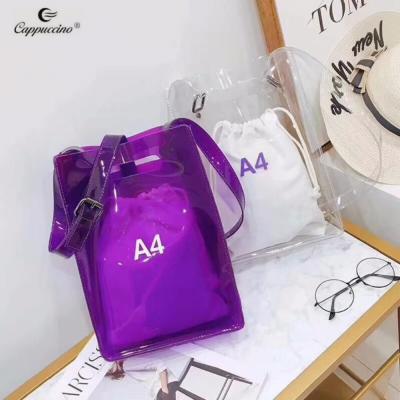 China Newspaper used 2021 luxury wholesale custom made PU luxury promotional makeup logo women's suction string leather cosmetic shoulder bag for sale