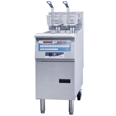 China Fry the meat chicken/potato/etc. 14L*2 Frying Potato Chips Machine Deep Fryer Electric Deep Fryer Corn Dog Chips Turkey Commercial Deep Fryers for sale