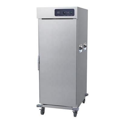 China Commercial Electric Warmer Cart Pan Heated Holding Grocery Banquet Thermos Food Cabinet with Bumper for sale