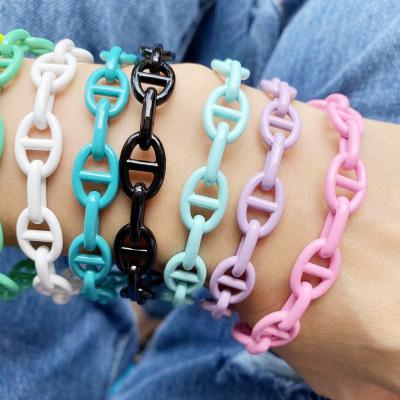 China 2021 TRENDY Summer Trendy Jewelry Rainbow Colors Crystal Adjustable Bracelets Fashion Jewelry Accessories For Women 51737 for sale