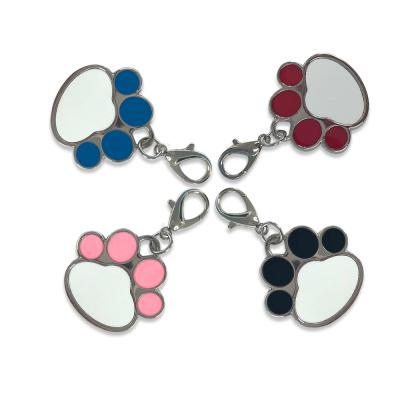 China Wholesale new product trend fashion cute pet metal with custom key chian key chains sublimation aluminum blank fashion for sale