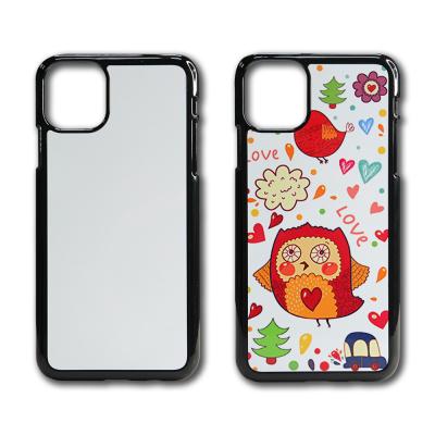 China Wholesale shockproof transfer 2d sublimation heat pc with aluminum plate blank phone case printing for iphone 11 phone case for sale