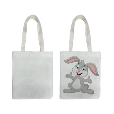 China Reusable custom sublimation printed canvas shopping bag logo heat transfer shopping bag sublimation blanks shopping bag for sale