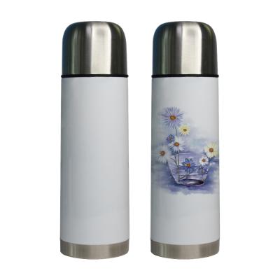 China Wholesale Custom Portable Coffee Mugs New Arrival 500ml Sublimation Blank Stainless Steel Viable Vacuum Thermos Mugs for sale