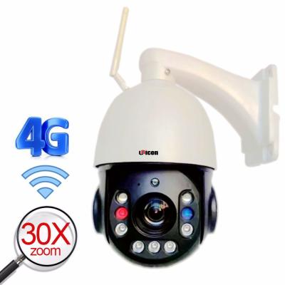 China NIGHT VISION AI 1080P 2MP 30X Zoom Mini CCTV 4G Security 4G IP PTZ Waterproof Camera for sale