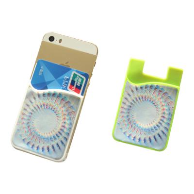 China Fashion factory direct silicone card holder with cleaner screen wallet debit card holder sticker phone for sale