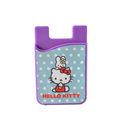 China Business Card All Mobile Phones Hello Kitty Cartoon Credit ID Card Holder Compatible Silicone for sale