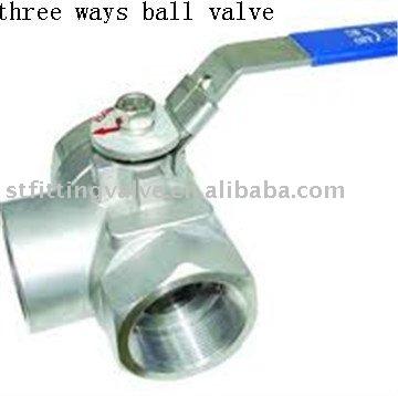 China Stainless Steel Precision Casting Three Ways Ball Valve for sale