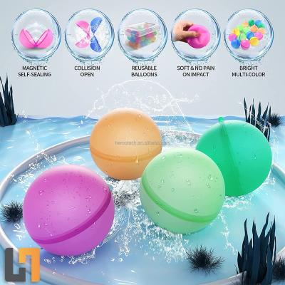 China Game Magnetic Magic Water Balloon Fill Water Quick Splash Ball Toys Self-Sealing Reusable Water Bomb for sale