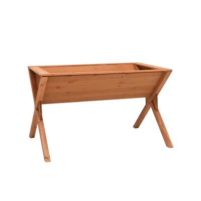 China Modern Wholesales Wood Elevated Planter Outdoor Wooden Raised Bed for Garden for sale