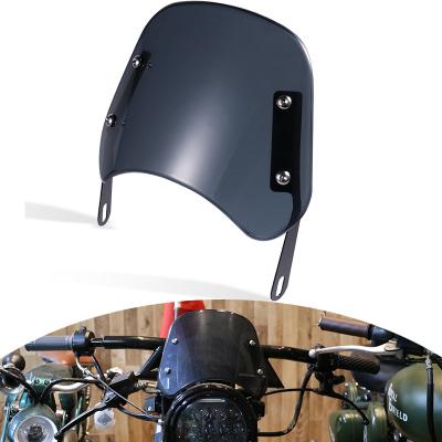 China ABS+Iron Wholesales Custom 5-7 Inch Universal Wind Deflector Motorcycle Windshields for sale