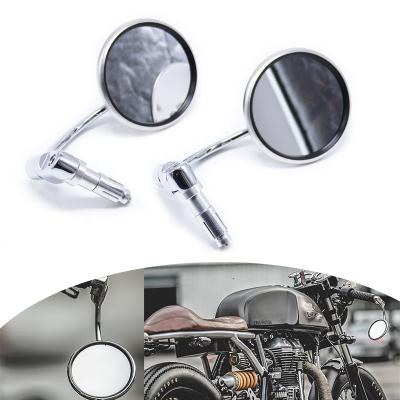 China Universal Motorcycle Zinc Alloy Stainless Steel + Around Mirror Motorcycle Handlebar End Mirror Side Mirrors For Honda Kawasaki Suzuki for sale