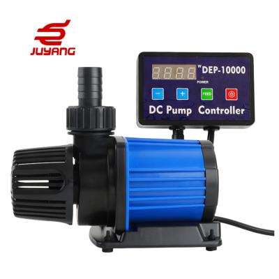 China Hydroponic fountain water pump 6hp aquarium fish pond submersible filter pump dc protection JUYANG 10000L/H 24V DC for sale