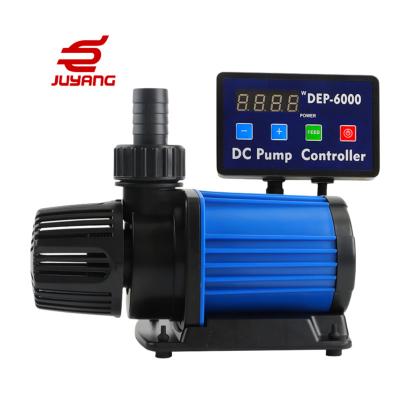 China Anti- Dry Protection JUYANG 6000L/H 55W 24v Automatic Aquarium Fountain Submersible Water Pump Electric 24V DC Submersible Water Pump for Fish Tank for sale