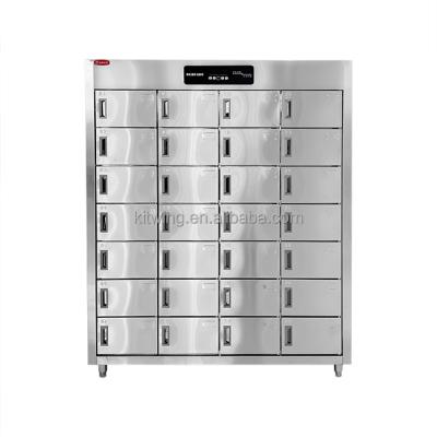 China Hotel Commercial Stainless Steel Multi-cell Tableware 28 Cell Disinfection Sterilization Cabinet for sale