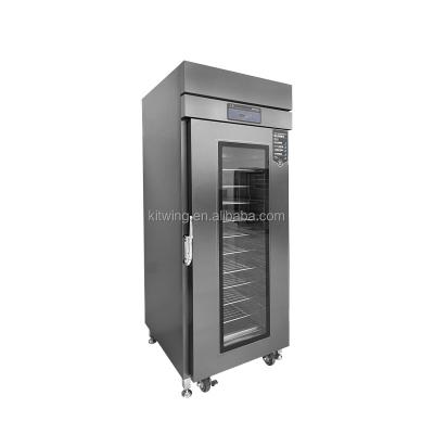 China Single-Temperature Luxury Mobile Single Glass Door Computer Panel Trolley Food Delivery Refrigerated Banquet Cart for sale