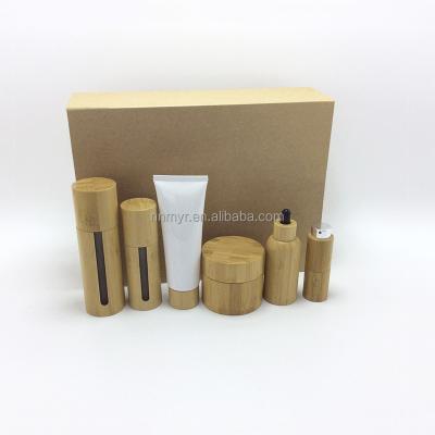 China Premium Quality Pet Mist Spray Cream Bottle Cosmetic Customized Professional Bamboo Wooden Packaging Boxes Emty Sets Gift Box for sale