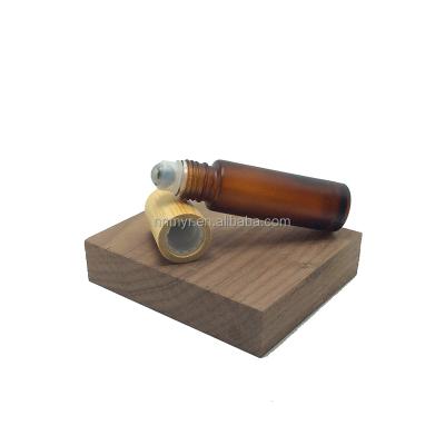 China 2021 Premium Quality Bamboo Clear Glass Bottles Skin Care Oil Rolls For Master Chain Glass 10ml for sale