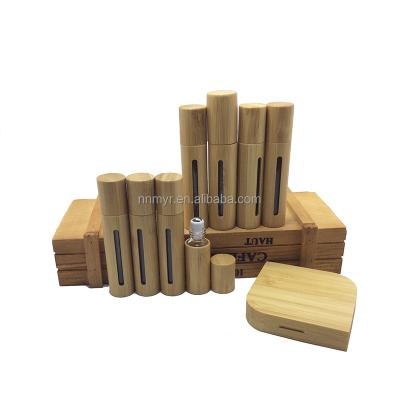 China 2021 Premium Quality Skin Care Bottles Empty Bamboo Oil Rollers Box Roller Bottle Eco Friendly Deodorant Roll On for sale