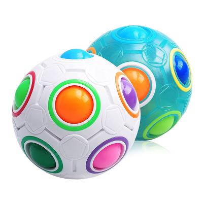 China Jigsaw Puzzle Cube Magic Cube, Rainbow Ball Luminous Magic Kids and Adult Toys, 12 Holes Creative Gyroscope Infinite Cube for sale