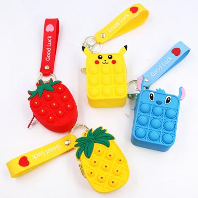 China Cute Automatic Push Bubble Style Cartoon Sensory Toys, Cute Cartoon Silicone Pendants, Simple Submerged Relaxation and Anti-Anxiety Costume Gifts for sale